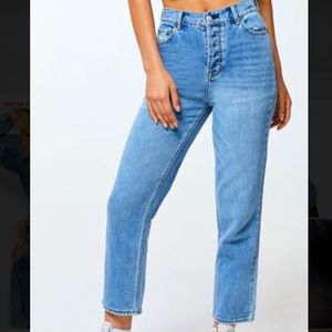 Pacsun Jane Blue High Waisted Straight Leg Jeans